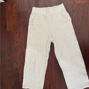 lululemon athletica Light Beige Wide-Leg Sweatpants